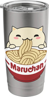 Maruchan Instant Lunch Cute Cat Ramen Bowl Logo Stainless Steel Insulated Tumbler