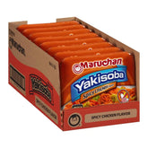 Maruchan Yakisoba, Spicy Chicken Flavor – Stir-Fried Japanese Instant Ramen Noodles, High Protein Microwavable Meal – 4.11 Oz. (8 Pack)