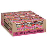 Maruchan Instant Lunch Ramen Noodles, Hot & Spicy Shrimp Flavor – Japanese-Style Instant Noodle Soup, Easy Meal Ready in 3 Minutes – 2.25 Oz. (12 Pack)
