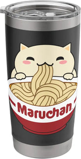 Maruchan Instant Lunch Cute Cat Ramen Bowl Logo Stainless Steel Insulated Tumbler
