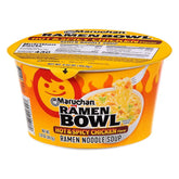 Maruchan Ramen Bowl, Hot & Spicy Chicken Flavor – Japanese-Style Instant Noodle Soup, Microwaveable Easy Meal for Busy Families – 3.39 Oz. (6 Pack)