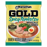 Maruchan Gold Ramen Noodle Soup, Spicy Tonkotsu Flavor – Restaurant Quality Japanese-Style Instant Noodles, Quick & Easy Meal – 3.2 Oz. (5 Pack)