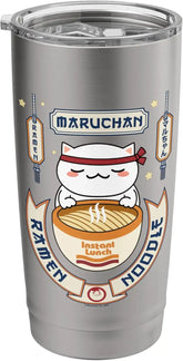 Maruchan Instant Lunch Kawaii Cat Ramen Noodle Bowl Stainless Steel Insulated Tumbler
