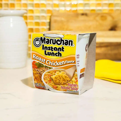 Maruchan Instant Lunch Ramen Noodles, Roast Chicken Flavor – Japanese-Style Instant Noodle Soup, Easy Meal Ready in 3 Minutes – 2.25 Oz., (Pack of 24)