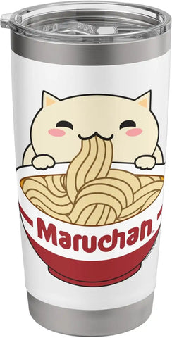 Maruchan Instant Lunch Cute Cat Ramen Bowl Logo Stainless Steel Insulated Tumbler