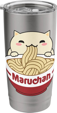 Maruchan Instant Lunch Cute Cat Ramen Bowl Logo Stainless Steel Insulated Tumbler