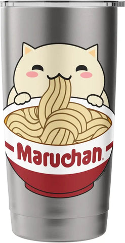 Maruchan Instant Lunch Cute Cat Ramen Bowl Logo Stainless Steel Insulated Tumbler