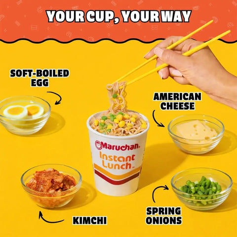 Maruchan Instant Lunch Ramen Noodles, Flamin' Hot Chicken Flavor – Japanese-Style Instant Noodle Soup, Easy Meal Ready in 3 Minutes – 2.25 Oz. (12 Pack)
