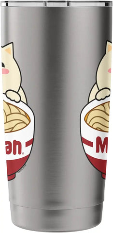 Maruchan Instant Lunch Cute Cat Ramen Bowl Logo Stainless Steel Insulated Tumbler