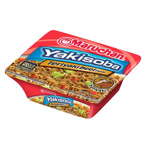 Maruchan Yakisoba Teriyaki Beef, Japanese Instant Ramen Noodles, 4 Oz, 8 Count (Pack of 2)
