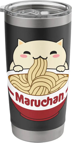 Maruchan Instant Lunch Cute Cat Ramen Bowl Logo Stainless Steel Insulated Tumbler