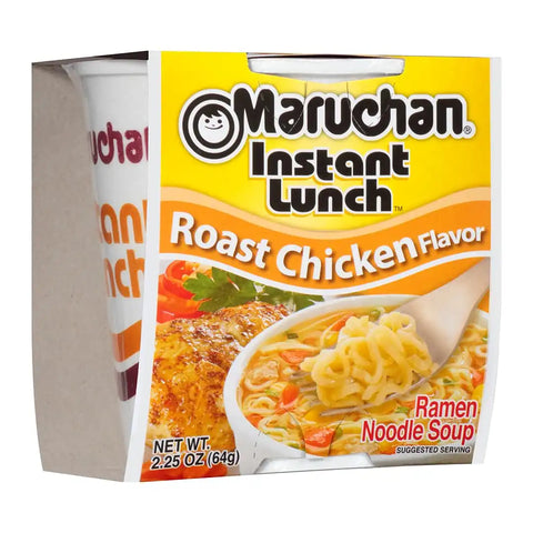 Maruchan Instant Lunch Ramen Noodles, Roast Chicken Flavor – Japanese-Style Instant Noodle Soup, Easy Meal Ready in 3 Minutes – 2.25 Oz., (Pack of 24)
