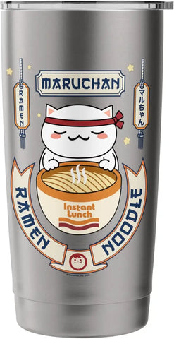 Maruchan Instant Lunch Kawaii Cat Ramen Noodle Bowl Stainless Steel Insulated Tumbler