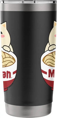 Maruchan Instant Lunch Cute Cat Ramen Bowl Logo Stainless Steel Insulated Tumbler