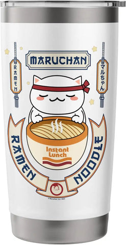 Maruchan Instant Lunch Kawaii Cat Ramen Noodle Bowl Stainless Steel Insulated Tumbler