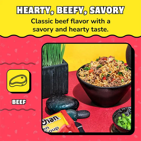 Maruchan Ramen Noodle Soup, Beef Flavor – Japanese-Style Instant Noodles, Quick & Easy Meal for Kids, Students & Busy Families – 3 Oz. (24 Pack)