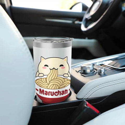 Maruchan Instant Lunch Cute Cat Ramen Bowl Logo Stainless Steel Insulated Tumbler