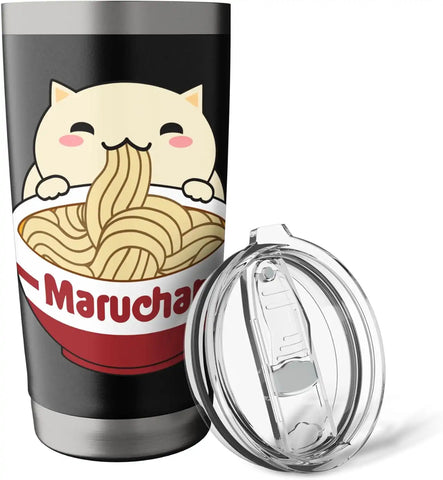 Maruchan Instant Lunch Cute Cat Ramen Bowl Logo Stainless Steel Insulated Tumbler