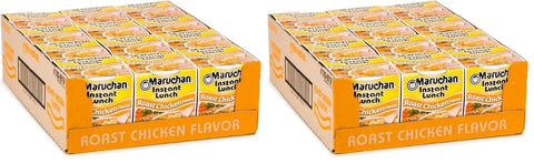 Maruchan Instant Lunch Ramen Noodles, Roast Chicken Flavor – Japanese-Style Instant Noodle Soup, Easy Meal Ready in 3 Minutes – 2.25 Oz., (Pack of 24)