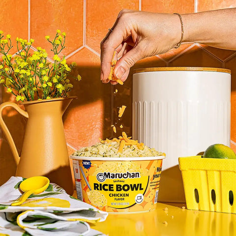 Maruchan Instant Rice Bowl, Chicken Flavor – Microwavable Quick & Easy Side Dish or Meal for Kids, Students and Busy Families – 3.76 Oz. (6 Pack)