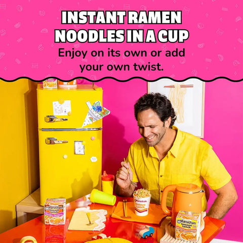 Maruchan Instant Lunch Ramen Noodles, Hot & Spicy Shrimp Flavor – Japanese-Style Instant Noodle Soup, Easy Meal Ready in 3 Minutes – 2.25 Oz. (12 Pack)