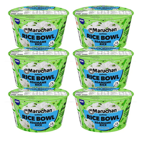Maruchan Instant Rice Bowl with Edamame – Microwavable Quick & Easy Side Dish or Meal for Kids, Students and Busy Families – 3.77 Oz. (6 Pack)