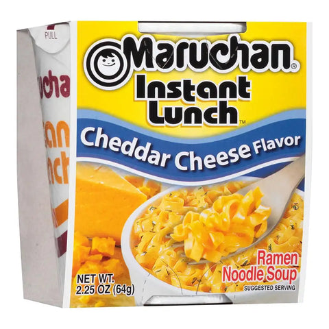 Maruchan Instant Lunch Ramen Noodles, Cheddar Cheese Flavor – Japanese-Style Instant Noodle Soup, Easy Meal Ready in 3 Minutes – 2.25 Oz., (Pack of 24)