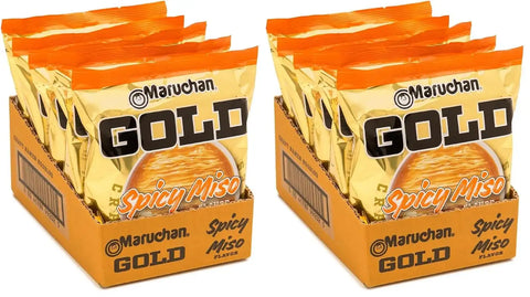 Maruchan Gold Spicy Miso Craft Ramen Noodles, Restaurant Quality Instant Ramen, 4.21 Oz, 5 Count (Pack of 2)