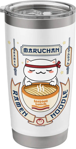 Maruchan Instant Lunch Kawaii Cat Ramen Noodle Bowl Stainless Steel Insulated Tumbler