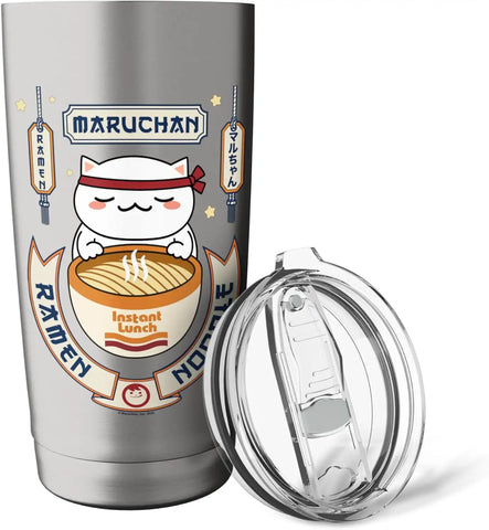 Maruchan Instant Lunch Kawaii Cat Ramen Noodle Bowl Stainless Steel Insulated Tumbler