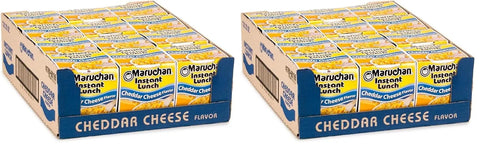 Maruchan Instant Lunch Ramen Noodles, Cheddar Cheese Flavor – Japanese-Style Instant Noodle Soup, Easy Meal Ready in 3 Minutes – 2.25 Oz., (Pack of 24)