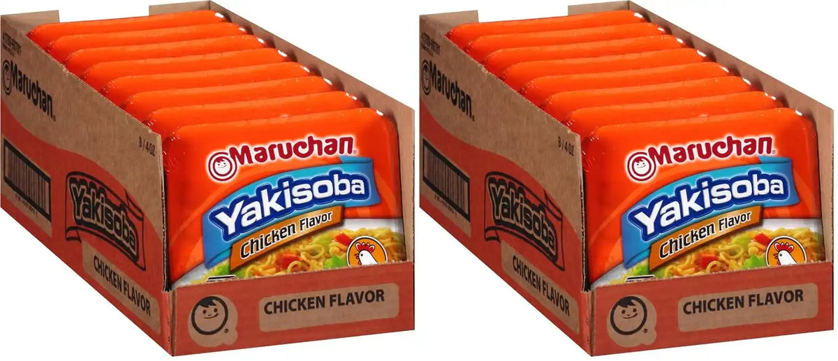 Maruchan Yakisoba, Chicken Flavor – Stir-Fried Japanese Instant Ramen Noodles, High Protein Microwavable Meal – 4 Oz. (Pack of 16)