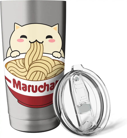 Maruchan Instant Lunch Cute Cat Ramen Bowl Logo Stainless Steel Insulated Tumbler