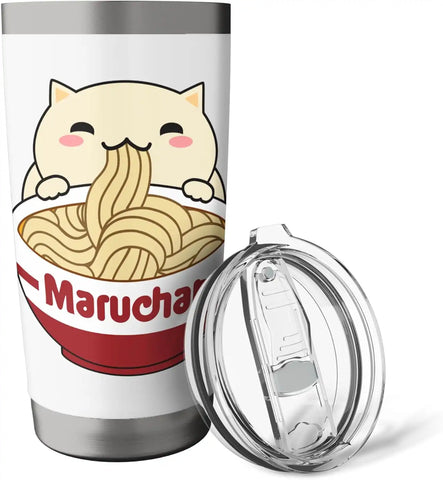 Maruchan Instant Lunch Cute Cat Ramen Bowl Logo Stainless Steel Insulated Tumbler