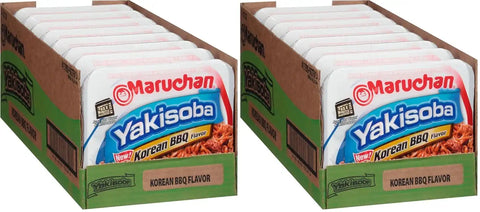 Maruchan Yakisoba Korean BBQ flavor, Japanese Instant Ramen Noodles, 4.12 Oz, 8 Count (Pack of 2)