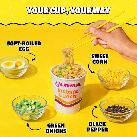 Maruchan Instant Lunch Ramen Noodles, Chicken Flavor – Japanese-Style Instant Noodle Soup, Easy Meal Ready in 3 Minutes – 2.25 Oz. (12 Pack)
