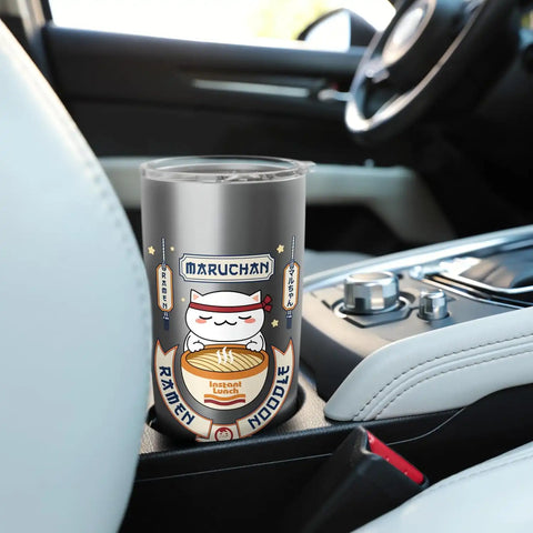 Maruchan Instant Lunch Kawaii Cat Ramen Noodle Bowl Stainless Steel Insulated Tumbler