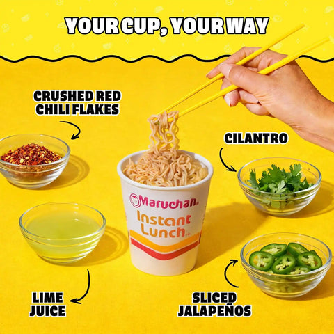Maruchan Instant Lunch Ramen Noodles, Chili Piquin & Shrimp – Japanese-Style Instant Noodle Soup, Easy Meal Ready in 3 Minutes – 2.25 Oz. (12 Pack)