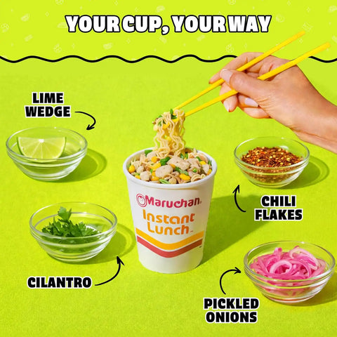 Maruchan Instant Lunch Ramen Noodles, Lime Chili Chicken Flavor – Japanese-Style Instant Noodle Soup, Easy Meal Ready in 3 Minutes – 2.25 Oz. (12 Pack)