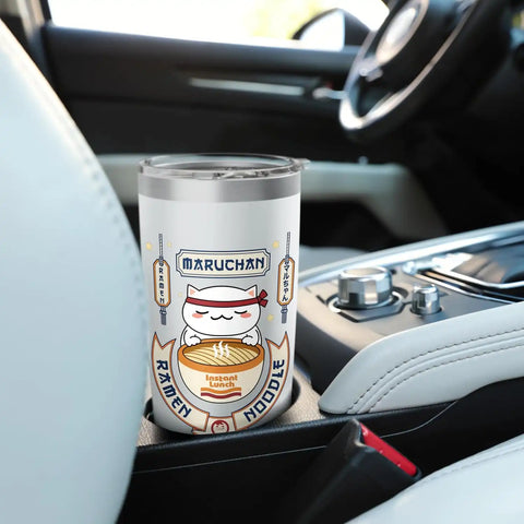 Maruchan Instant Lunch Kawaii Cat Ramen Noodle Bowl Stainless Steel Insulated Tumbler